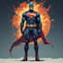illustrate powerful superhero and villain characters