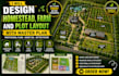 design homestead layout farm layout plot layout and master plan for farmland use