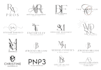 create feminine initial monogram boho logo