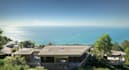 skp 3d real estate development, hillside mansion render, masterplan aerial view