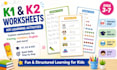 design k1 and k2 worksheets with printable learning activities