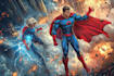 create superhero logo character illustration