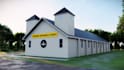 design 3d church, temple, synagogue, worship building rendering