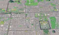 model 3d city map, city terrain shaded relief map and 3d printable isometric map