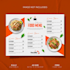 design a professional restaurant menu card