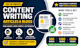 write high quality SEO content writting, article writting, blog writting