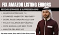 fix amazon listing suppressed, stranded inventory and details page error