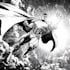 draw black and white comic superhero character line art