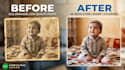 convert old torn images into 4k quality