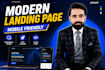 create a responsive HTML CSS landing page website