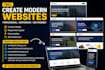 create a responsive HTML CSS landing page website