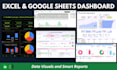 design professional excel google sheets dashboards templates for data analysis