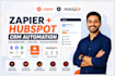 build zapier hubspot CRM automation lead workflows and data sync