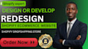 build shopify store ecommerce dropshipping store as a shopify expert