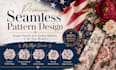 design a seamless pattern for textile design, clothing, and surface design