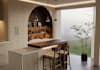 design modern coastal villa interior with 3d render