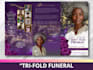 design a tri fold funeral program obituary template