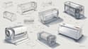 develop an industrial and product design concept by sketches