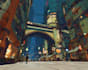 draw futuristic neon cityscape concept art