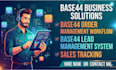 base44 order management workflow, base44 lead management system, sales tracking
