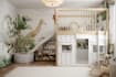 design a creative kids room interior with realistic 3d renderings