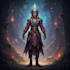 paint a character illustration in a fantasy world