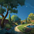 a harmonious landscape backyard design as a landscape architect