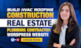 design roofing website, construction website, contractor website with wordpress