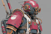 custom futuristic mecha robot character art