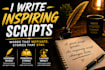 write powerful motivational youtube scripts that inspire