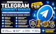 be your telegram moderator for crypto group with 50 chatters, admin, manager