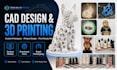 design 3d cad models for product prototyping and 3d printing