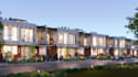 visualize modern row housing, townhouse development, residential township render