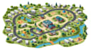 design vector map, vintage map isometric map