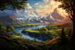 design amazing fantasy landscape