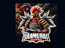 unique samurai rooster mascot logo for your brand