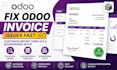 fix odoo invoice issues customize report template and bookkeeping setup