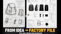 create factory ready tech pack for bags, caps, and accessories