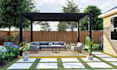 do backyard landscape design, pool outdoor garden rendering firepit patio design