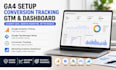 setup ga4 conversion tracking GTM and create marketing analytic report dashboard
