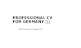write an ats CV for jobs