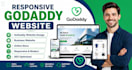 design a responsive godaddy business website and online store