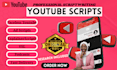 youtube scriptwriter faceless video script vsl podcast script explainer script