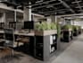 remodel modern office interior,3d contemporary workplace, flexible layout render