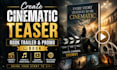 create cinematic tease book trailer, promo, book