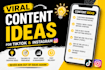 generate viral content ideas for your tiktok instagram niche