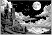 do a medieval woodcut gothic etching illustration