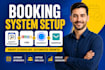 setup acuity scheduling, zoho CRM, omnisend, calendly, booking appointment