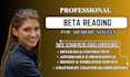 beta read memoir novel expertly