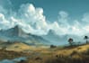create stunning fantasy background and scenery illustration